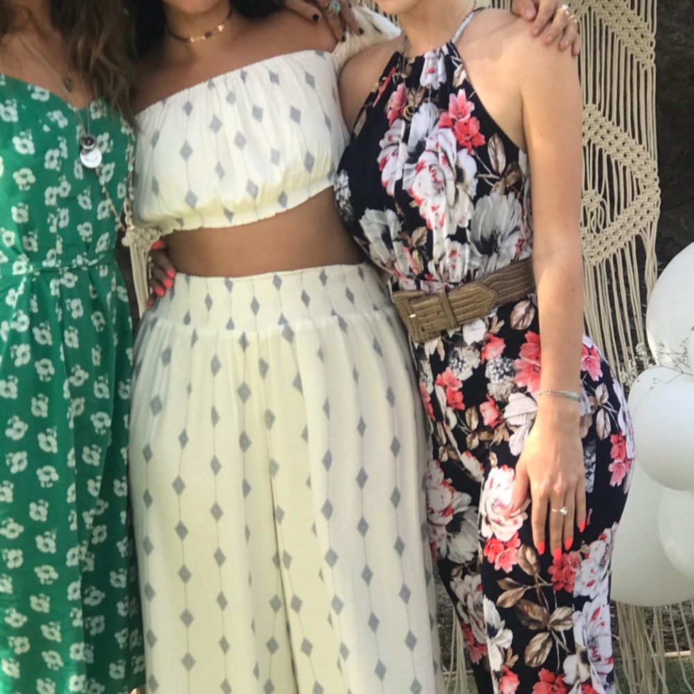 Floral jumpsuit (pictured right) size medium